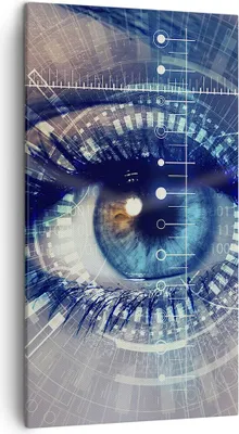 Produktbild von Bild auf Leinwand - Leinwandbild - Cyberspace Daten digitales - 45x80cm - Wand Bild - Wanddeko - Leinwanddruck - Bilder - Kunstdruck - Wanddekoration - Leinwand bilder - Wandkunst - PA45x80-3188