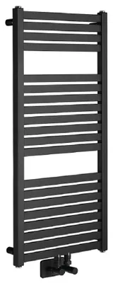 Produktbild von Aqualine TONDI Badheizkörper 450x970 mm, Mittelanschluss, Schwarz matt