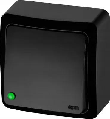 Image de Orno | Interrupteur avec prise - Aquatic Mini - Blanc et noir - Étanche IP54 - Compact et pratique