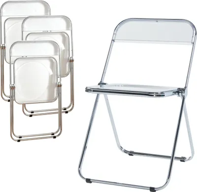 Produktbild von Klappstuhl 'Pornainen' 4er Set Stahlgestell Transparent