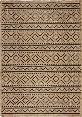 Obrázek produktu pro 200x290 cm Kusový koberec Printed Jute Luis Natural/Black