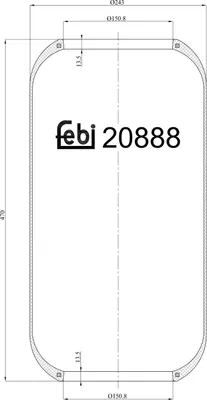 Immagine prodotto di Soffietto, sospensioni pneumatiche FEBI 20888