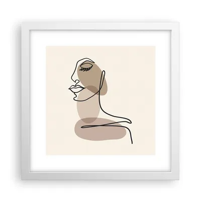 Produktbild von Gerahmtes Poster - Weißer Rahmen - Linie Kunst Boho - 30x30 cm - Wand Bild - Wanddeko - Wandbilder - Kunstposter - Wandposter - Bilderrahmen - Bilder - Kunstdruck - Wanddekoration - P2WAC30x30-4728