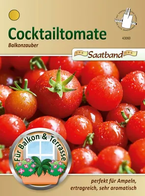 Produktbild von Cocktailtomate Balkonzauber (Saatband) | Kirschtomatensamen von N.L. Chrestensen