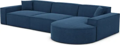 Produktbild von Strukturstoff L-Form Sofa Brevia Dunkelblau Rechts