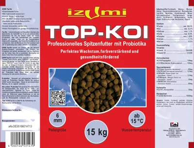 Produktbild von Koi Fisch Futter Top Koi Futter für Zierfische und japanische Koi | Professionelles Teichfutter für Fische | 6mm