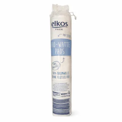 Produktbild von elkos FACE Duo Watte Pads 100% Baumnwolle 140 stk.