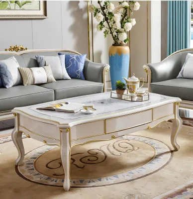 Image de Tische Klassischer Couchtisch Beistelltisch Sofa Wohnzimmer Tisch Echtholz