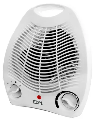 Obrázek produktu pro EDM EDM Elektrický ohřívač s ventilátorem - 1000-2000W - bílý - 21 x 12,5 x 27 cm