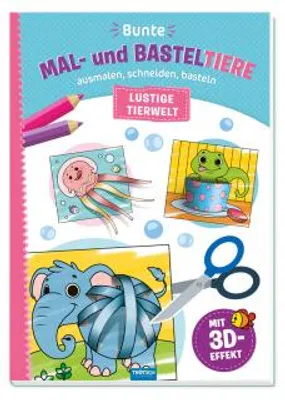 Image de Trötsch Livre de coloriage Livre de bricolage Animaux colorés à colorier et à bricoler Le monde amusant des animaux