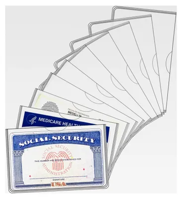 Produktbild von 10 Stück transparente Hartplastik Kartenhüllen für Bankkarten und Führerschein, 9,5 cm × 6 cm