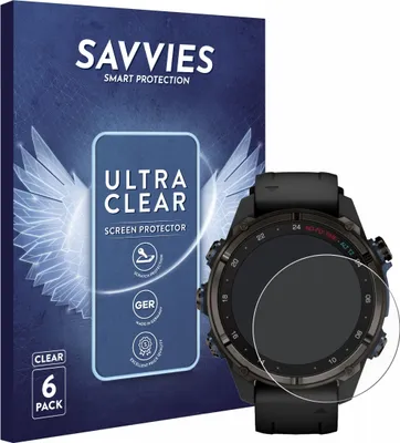 Produktbild von 6x Für Garmin Descent Mk3i (43 mm) Schutzfolie Savvies Displayschutz Display Schutz Folie Klar Transparent
