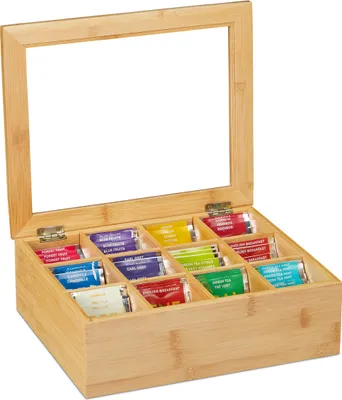 Produktbild von relaxdays Teebox Bambus