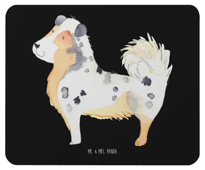 Produktbild von Mr. & Mrs. Panda Mauspad Hund Australien Shepherd - Schwarz - Geschenk, Mouse Pad, Spruch, laptop, pc, mousepad, Sprüche, Familienhund