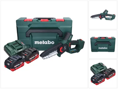 Obrázek produktu pro Metabo MS 18 LTX 15 akumulátorová vyvětvovací pila 18 V 15 cm 5 m/s + 2x akumulátor 5,5 Ah + nabíječka + metaBOX