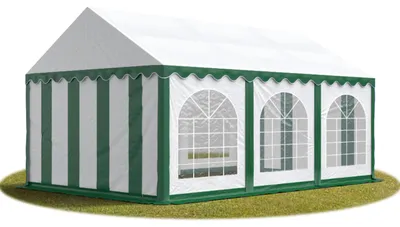Produktbild von Hochwertiges Zelt Partyzelt Festzelt 4x6 m PVC grün-weiß wasserdicht