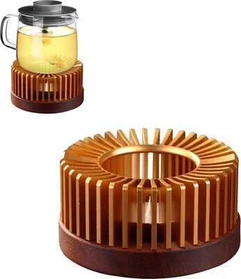 Zdjęcie produktu dla Podgrzewacz do herbaty, złoty, 11 cm, do kawy