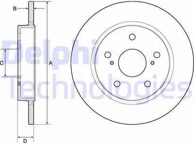 Produktbild von 2x DELPHI Bremsscheibe BG4183C für TOYOTA AURIS (NZE18_ ZRE18_) 36 7mm 270mm