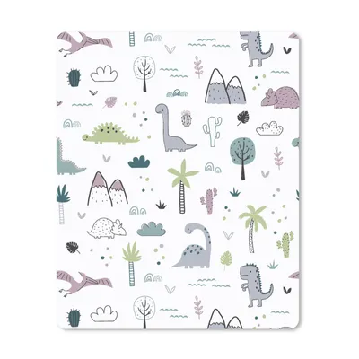 Produktbild von MuchoWow® Mauspad Mousepad Muster - Dinosaurier - Kinder - Baby - Jungen - Mädchen - Kind 30x40 cm - Mousepads - Maus Mat - Pad - Mausunterlage - Mausmatten