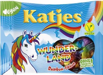 Produktbild von Katjes Wunderland Rainbow Edition veganer Fruchtgummi 175 g