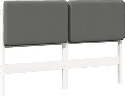 Obrázok produktu pre vidaXL Čalúnené čelo postele s čelom biele a svetlosivé 140 cm