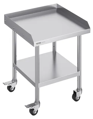 Immagine prodotto di Tavolo da lavoro in acciaio inossidabile - Banco da lavoro in acciaio inossidabile - Piano di lavoro per cucina - Tavolo per catering - Tavolo per la preparazione di alimenti