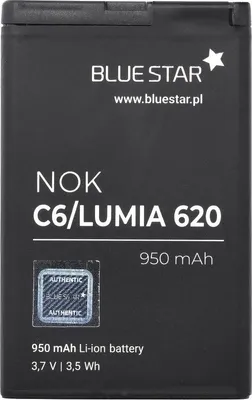 Produktbild von Bluestar Akku Ersatz kompatibel mit Nokia Lumia 620 950 mAh Austausch Batterie Handy Accu BL-4