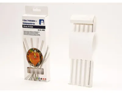 Obrázok produktu pre sada 4 sklenených slamiek na pitie + čistiaca kefka, 20 cm, Ø 0,8 cm
