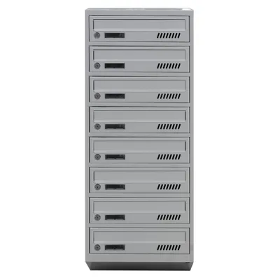 Produktbild von Briefkastenanlage 8er GDS Euro Grau RAL 7035 Briefkastensysteme Wandmontage