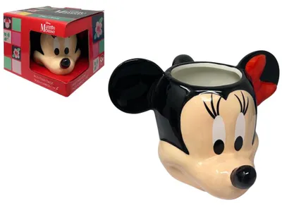 Image de Tasse en céramique 3D Minnie Mouse, modèle Disney. Capacité : 355 ml. Figurine tridimensionnelle. Tasse pour enfants, idéale pour le petit-déjeuner. Objet de collection