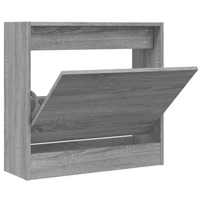 Produktbild von vidaXL Schuhregal Grau Sonoma 60x21x57 cm Holzwerkstoff