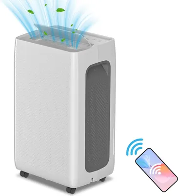 Image de Hebitod Déshumidificateur 26L/jour avec WIFI, 24H Timer, Déshumidificateur d'ambiance 4.5L Réservoir d'eau Déshumidificateur domestique silencieux pour pièces jusqu'à 30 m²