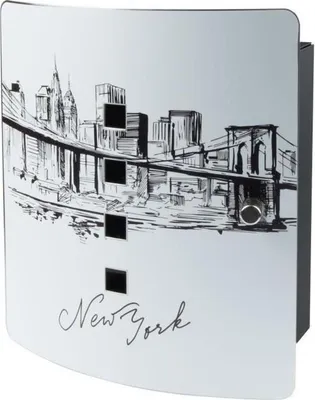 Immagine prodotto di Burg-Wächter - Portachiavi 6204/10ni Skyline NY in acciaio inox