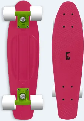 Produktbild von Ram OLD SCHOOL Mini Cruiser Kinder Retro Skateboard- 55cm Lila pink