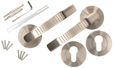 Productafbeelding van KOTARBAU® Drukgarnituur 120 mm Satin PZ profielcilinder universeel