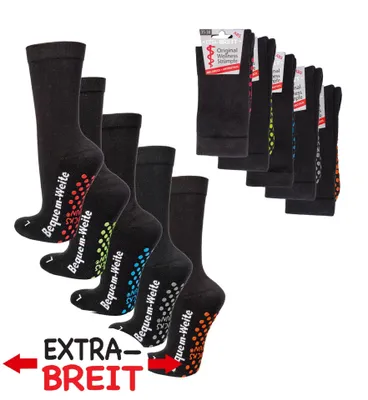 Produktbild von Wowerat extra weite Gesundheitssocken mit ABS Schwarz 2 Paar Gr. 47-50
