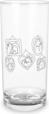 Produktbild von Mr. & Mrs. Panda Glas Igel Familie 200 ml - Transparent - Geschenk, Liebe, Mama, Wasserglas, Tumbler, Bilder, Muttertag, Glasbecher, Cocktailglas, Bruder, Longdrinkglas