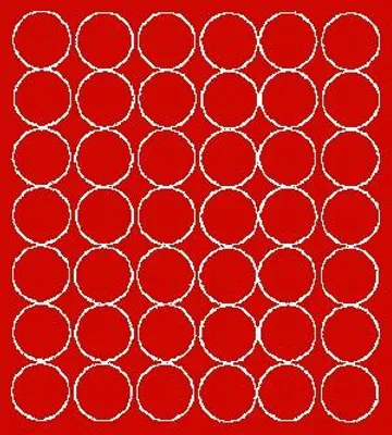 Image de Autocollants ronds, diamètre 3 cm, 42 pièces, rouge brillant