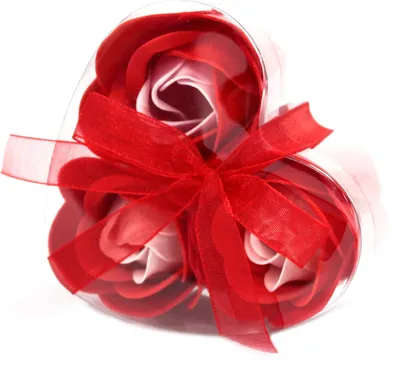 Immagine prodotto di Set di 3 fiori di sapone - Rose rosse