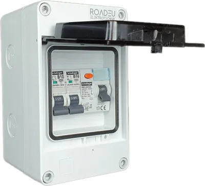 Produktbild von Leitungsschutzschalter - Komplett mit Fi Schutzschalter 40A 2P - 16A Sicherungsautomat und 10A "B" , Wasserdicht IP65