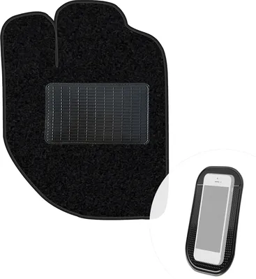 Produktbild von moto-MOLTICO Fahrer Fußmatte Auto Velours Fahrerseite Autoteppiche Schwarz Fahrermatte 1-teilig passend für Volvo S70 1997-2000