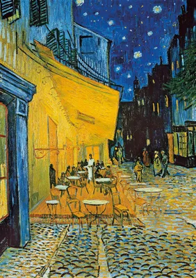 Produktbild von SONNENBLUMEN + CAFÉ TERRASSE BEI NACHT, VINCENT VAN GOGH 2 x 1000 Teile