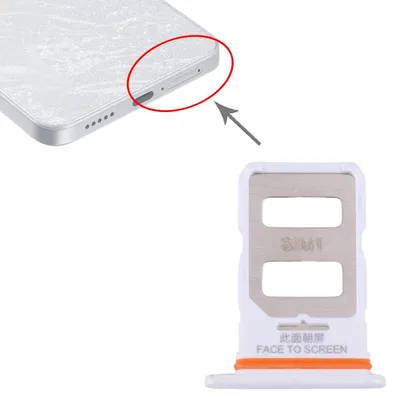 Image de Pièce de rechange pour le support de cartes SIM double du Xiaomi Redmi Note 13 Pro 5G, blanc