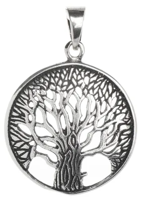 Produktbild von NKlaus oxidierter Lebensbaum-Kettenanhänger, 925 Silber, Amulett, 2,5cm