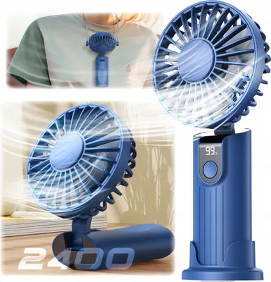 Obrázek produktu pro USB ventilátor Tichý mini stolní ruční ventilátor 2400 mAh TOPK K38