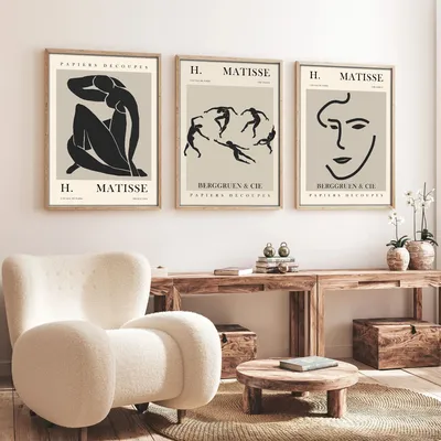 Produktbild von Wallity, Elegantes Dekoratives Wandbild (3 Teile), 50 x 70 cm | 100% MDF (3 mm) mit 100% Massivholzrahmen (2 cm) | Perfekt für modernes Wohnen, stilvoll und ansprechend.