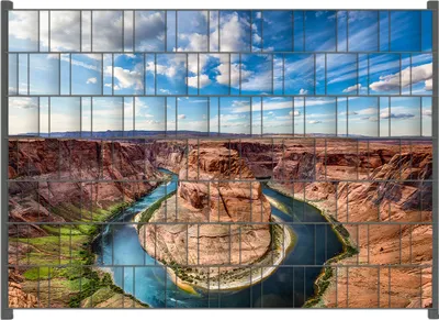 Produktbild von Wallario Zaunsichtschutz mit Motiv Grand Canyon für Ein- und Doppelstabmatten Zäune in der Größe 200 x 140 cm