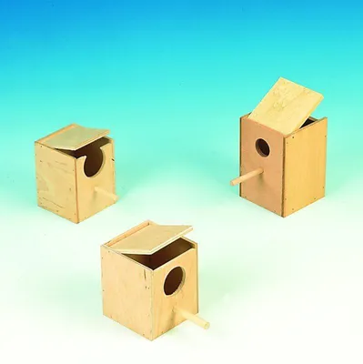 Produktbild von Nobby Exotennistkasten mit großem Einflugloch und Anflugstange 11 x 11 x 13 cm