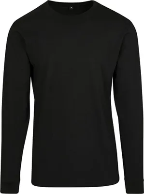 Produktbild von Build Your Brand BY091 | Herren Longsleeve Tee with cuffrib - Farbe: Black - Größe: M
