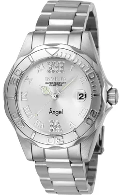 Zdjęcie produktu dla Invicta Angel 14396 Zegarek Damski - Mechanizm Kwarcowy - Stal Nierdzewna z Srebrną Tarcza - 38 mm